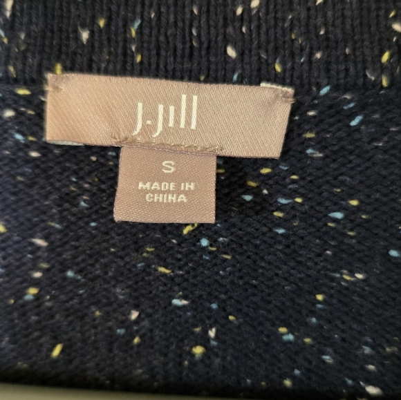 J. Jill Navy Cardigan Size Small - Picture 4 of 6